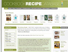 Tablet Screenshot of cookbookrecipedatabase.com